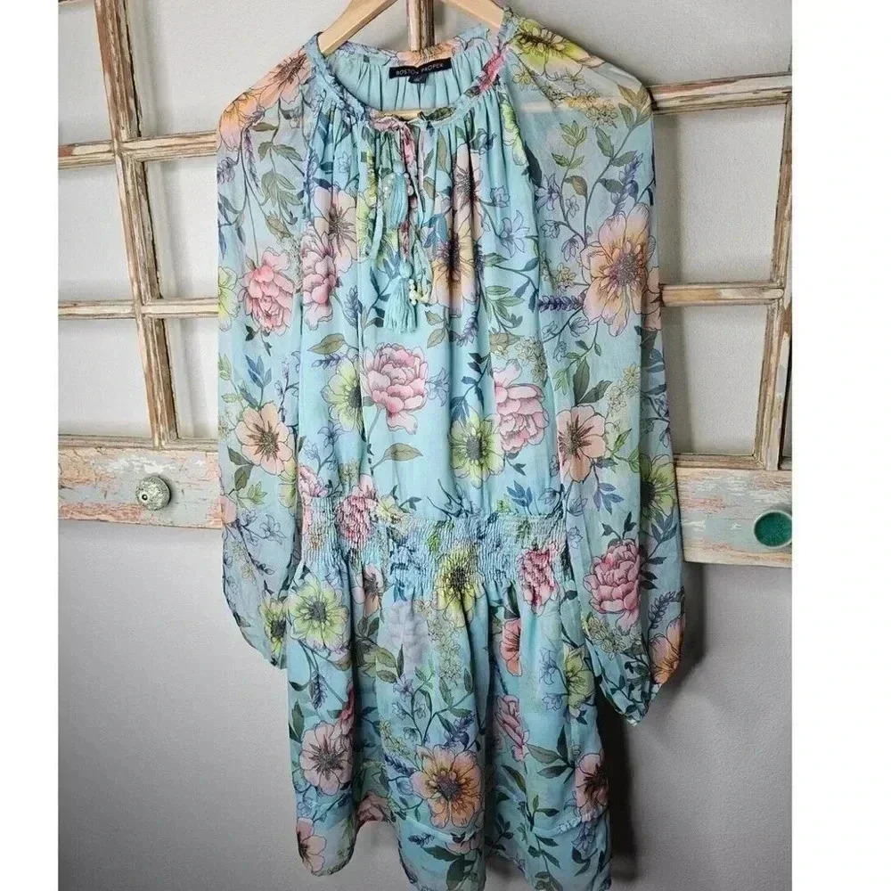 Boston‎ proper pullover above knee floral dress